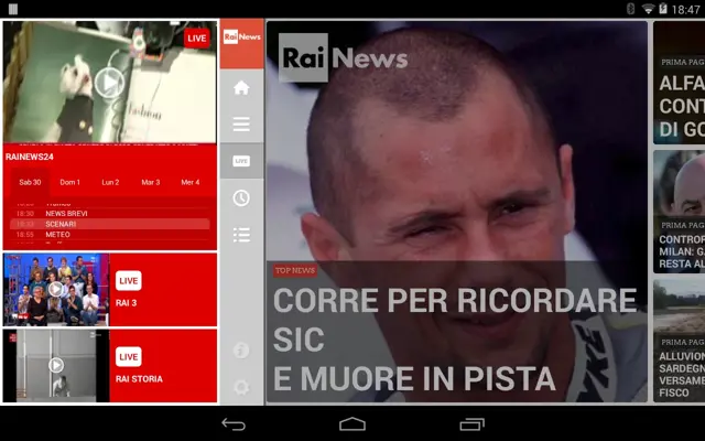 Rai News android App screenshot 1